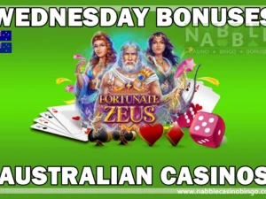 Australian casinos Wednesday bonus offers Fortunate Zeus slot