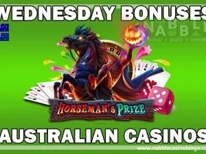 Australian casinos Wednesday bonus offers Horsemans Prize slot