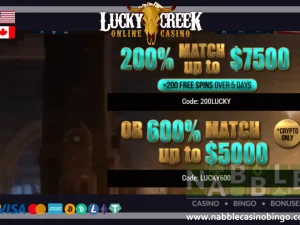 Lucky Creek casino bonus codes n