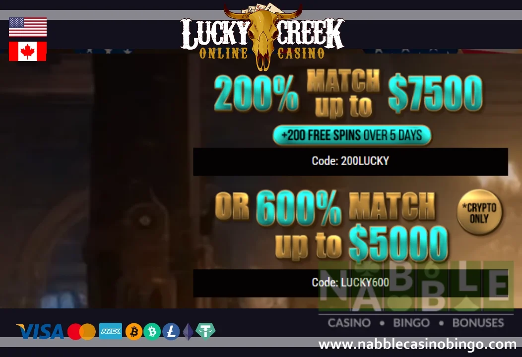 Lucky Creek casino bonus codes n