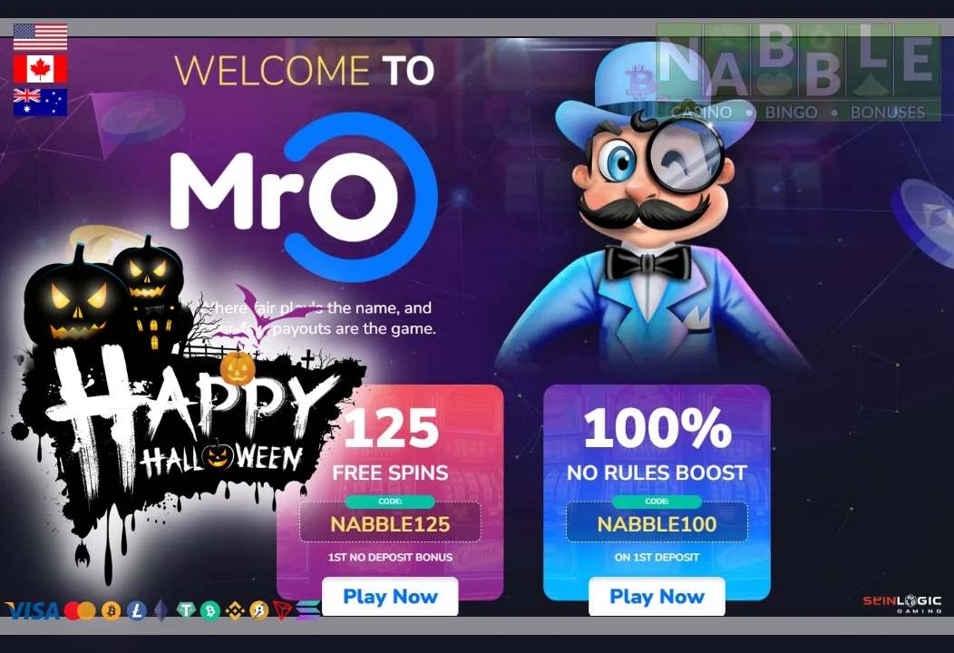 Mr. O casino bonus codes Halloween