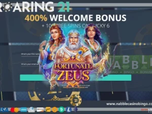 Roaring21 casino bonuses Fortunate Zeus slot