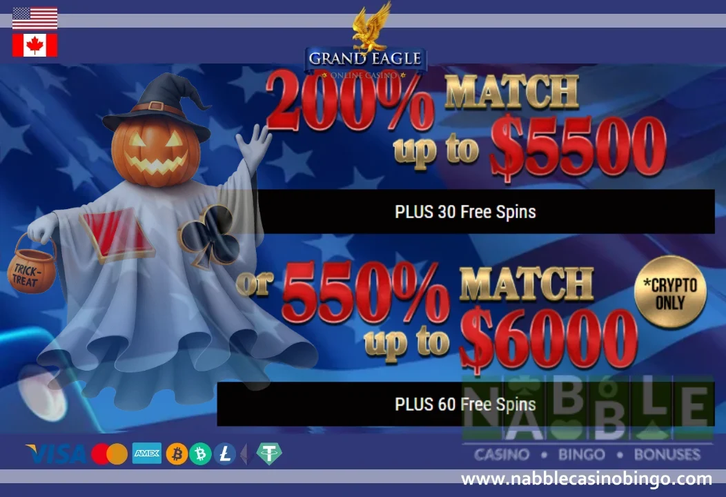 Grand Eagle casino bonus codes Halloween