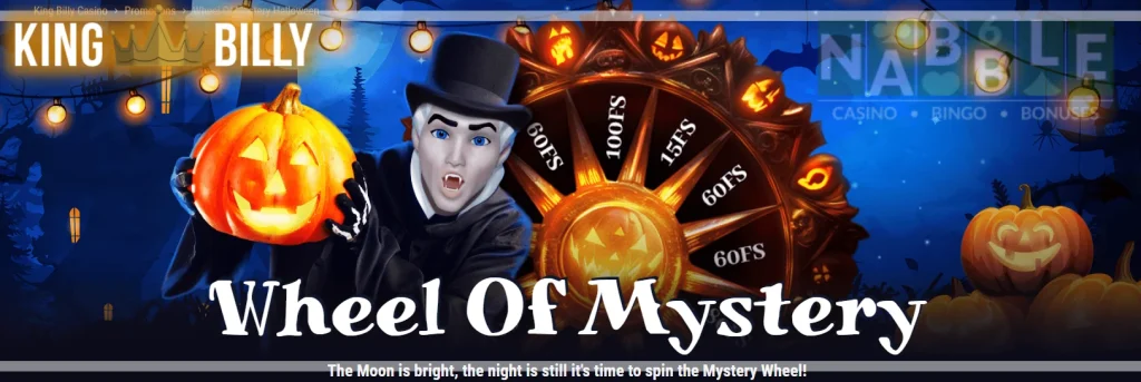 King Billy casino Wheel of Mystery promo