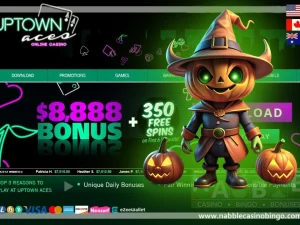 Uptown Aces casino daily bonuses Halloween