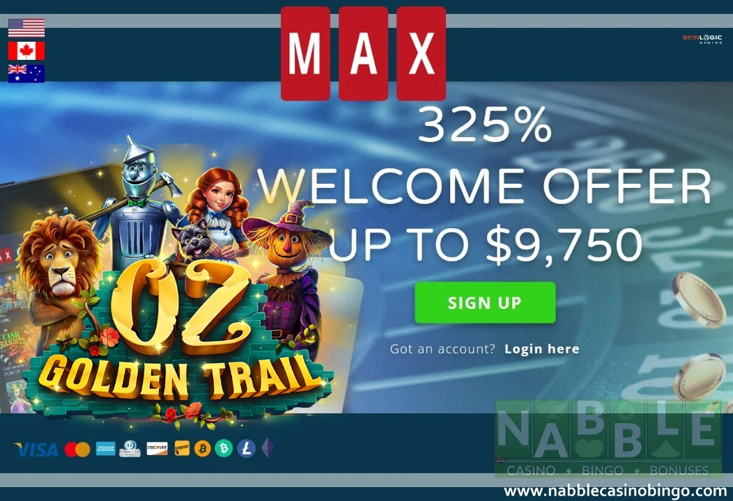 CasinoMax bonuses Oz Golden Trail