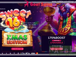 Goat Spins casino bonuses Sweet 16 Blast Xmas Edition slot