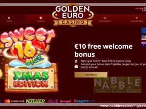 Golden Euro casino bonus codes Sweet 16 Blast xmas edition