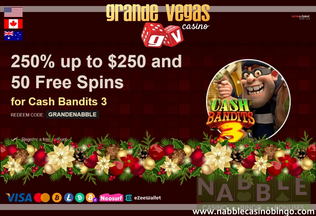 Grande Vegas casino daily bonus codes christmas