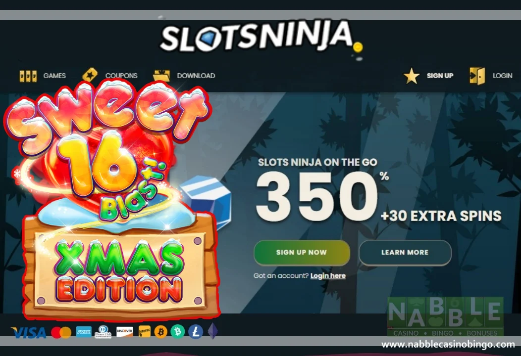 Slots Ninja casino bonus codes Sweet 16 Blast Xmas Edition slot