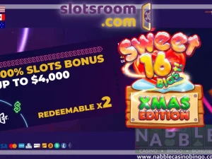 Slotsroom casino bonuses Sweet 16 Blast Xmas Edition slot