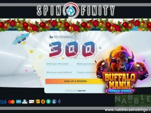 Spinfinity casino bonus codes Buffalo Mania Thunder Springs slot