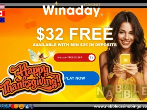 Winaday casino bonuses and promotions Thanksgiving