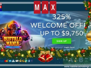 CasinoMax bonuses Buffalo Mania Thunder Springs slot