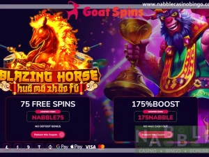 Goat Spins casino bonuses Blazing Horse slot