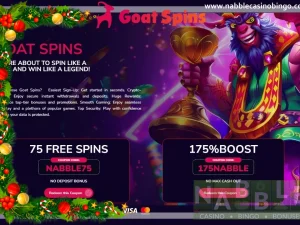Goat Spins casino bonuses Christmas