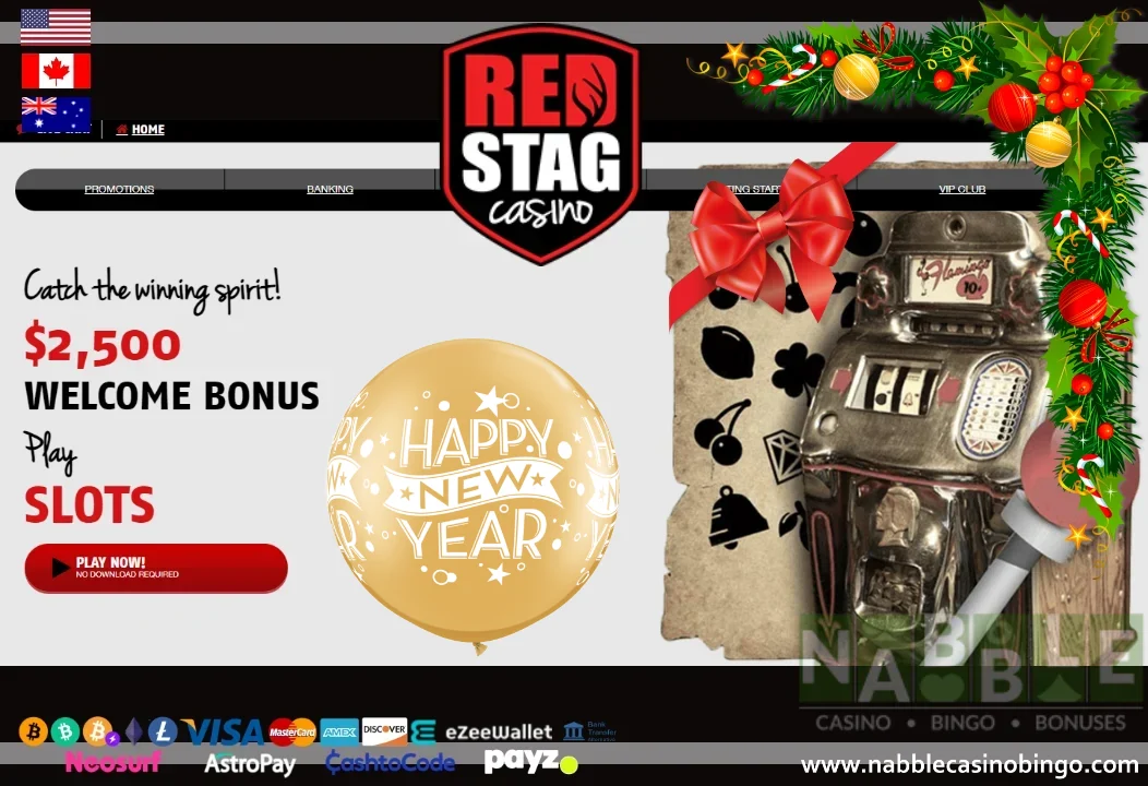 Red Stag casino sign-up bonus codes New Year