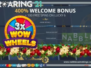 Roaring21 casino bonuses 3x wow wheels slot