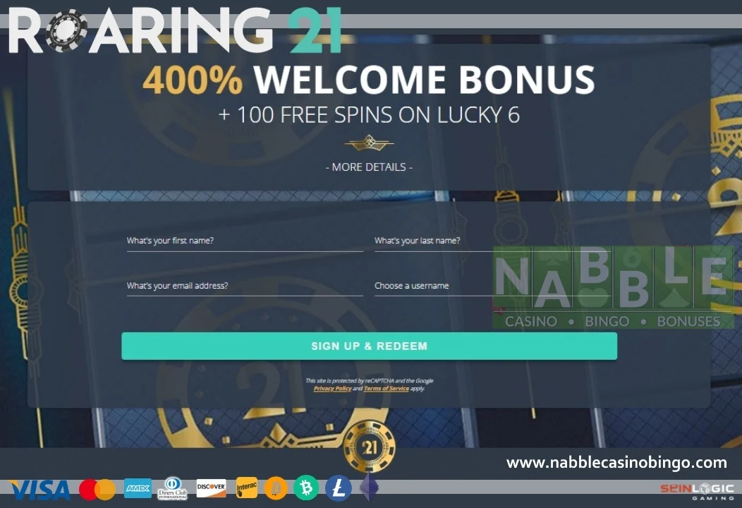 Roaring21 casino bonuses