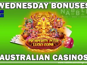 Australian casinos Wednesday bonus offers Prosperity Pots Lucky coins slot