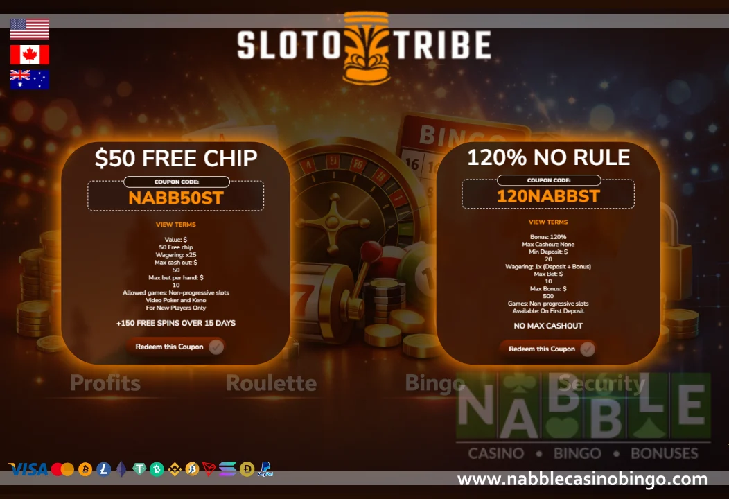Sloto Tribe casino bonuses and promotions