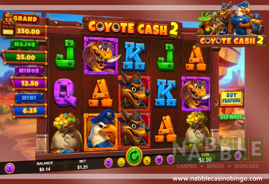 Coyote Cash 2 slot