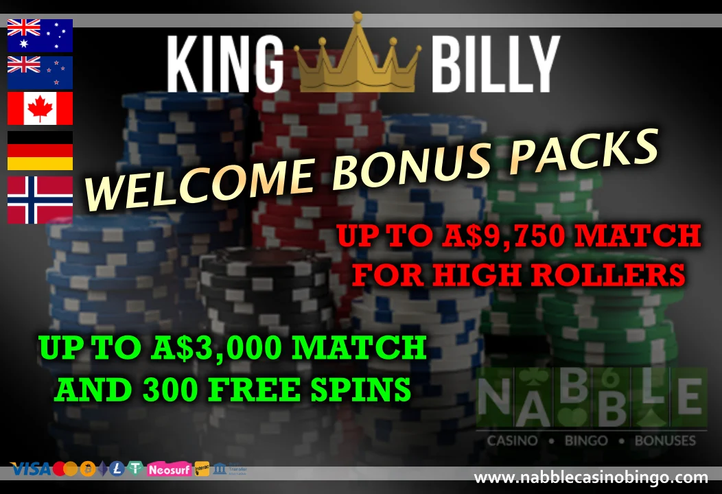 King Billy casino bonuses and promotions