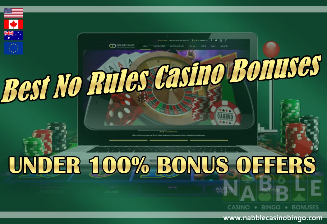 Best No Rules Casino Bonuses under 100%