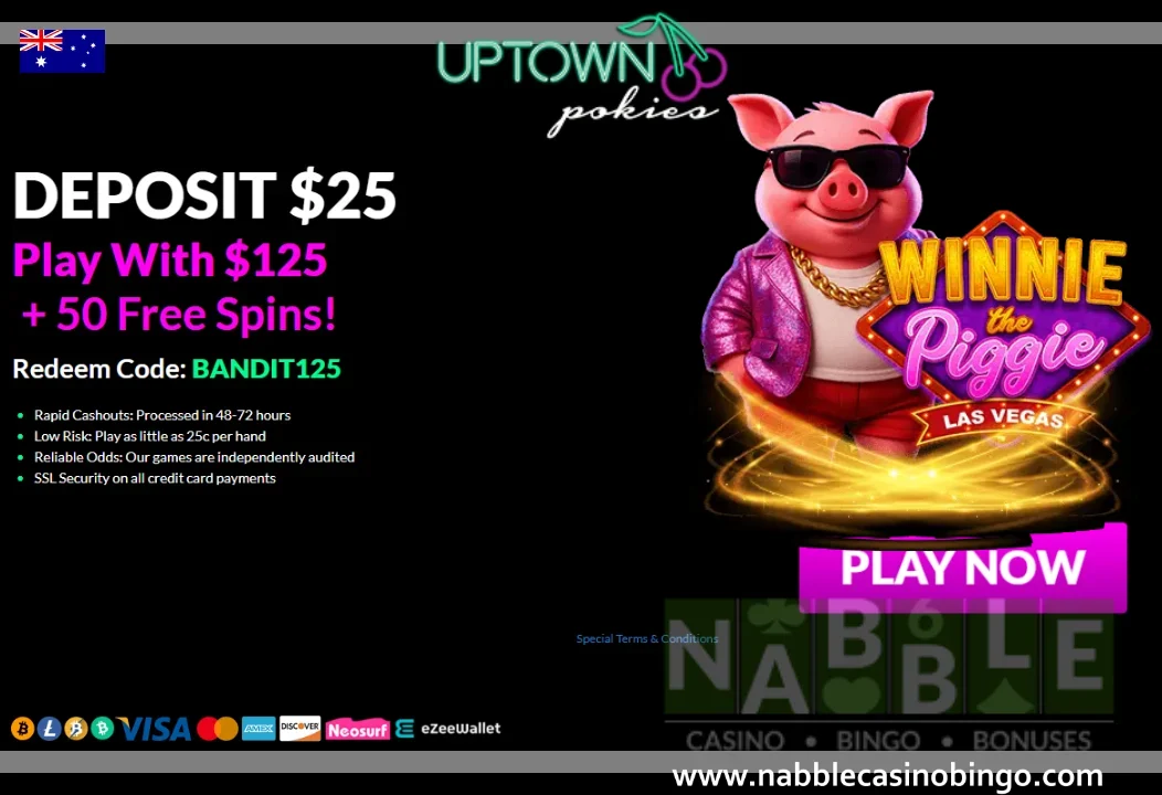 Uptown Pokies sign up bonus codes Winnie the Piggie slot