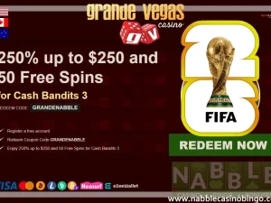 Grande Vegas casino daily bonus codes FIFA World Cup