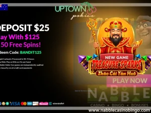 Uptown Pokies sign up bonus codes Treasure Sparks slot