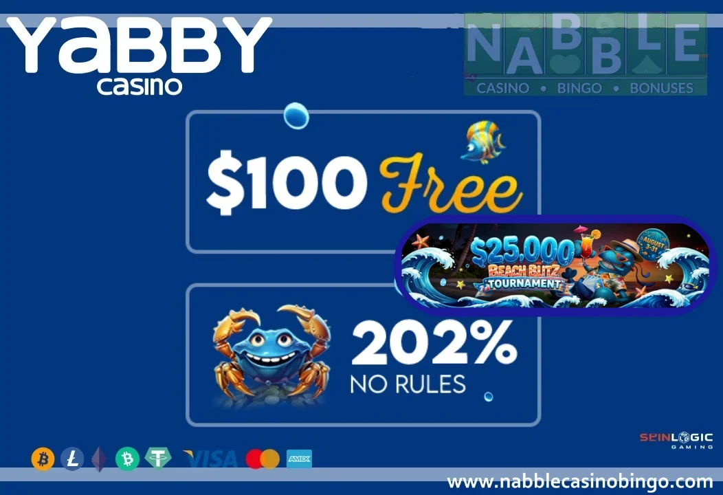 Yabby casino bonus codes Beach Blitz Tournament