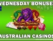 Australian casinos Wednesday bonus offers Fu Long Treasures slot