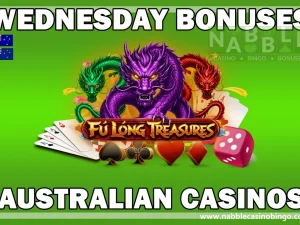 Australian casinos Wednesday bonus offers Fu Long Treasures slot