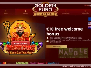 Golden Euro casino bonus codes Treasure Sparks slot