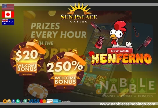 Sun Palace casino bonus codes Henferno slot