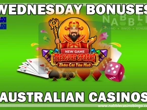 Australian casinos Wednesday bonus offers Treasure Sparks slot 1