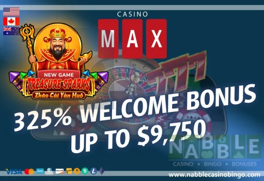 CasinoMax bonuses Treasure Sparks slot