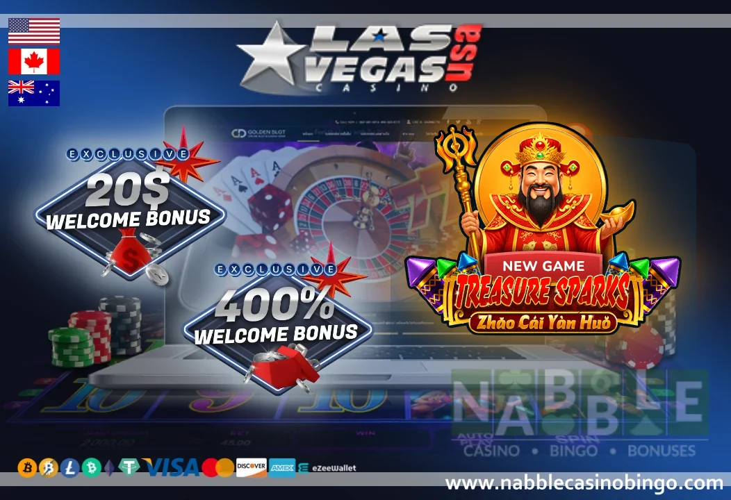 Las Vegas USA casino bonuses Treasure Sparks slot