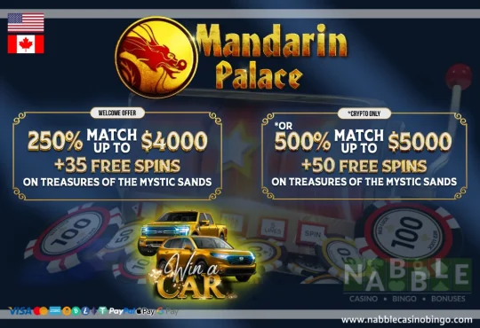 Mandarin Palace casino bonus codes and promotions Win a car