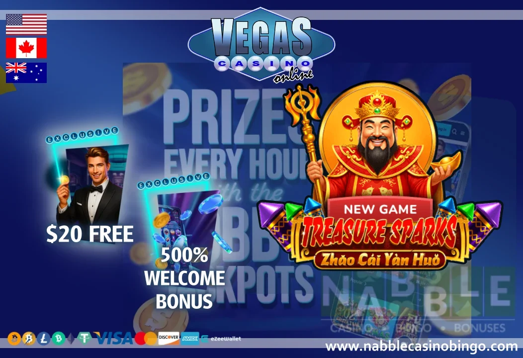 Vegas Casino Online USA bonus codes Treasure Sparks slot