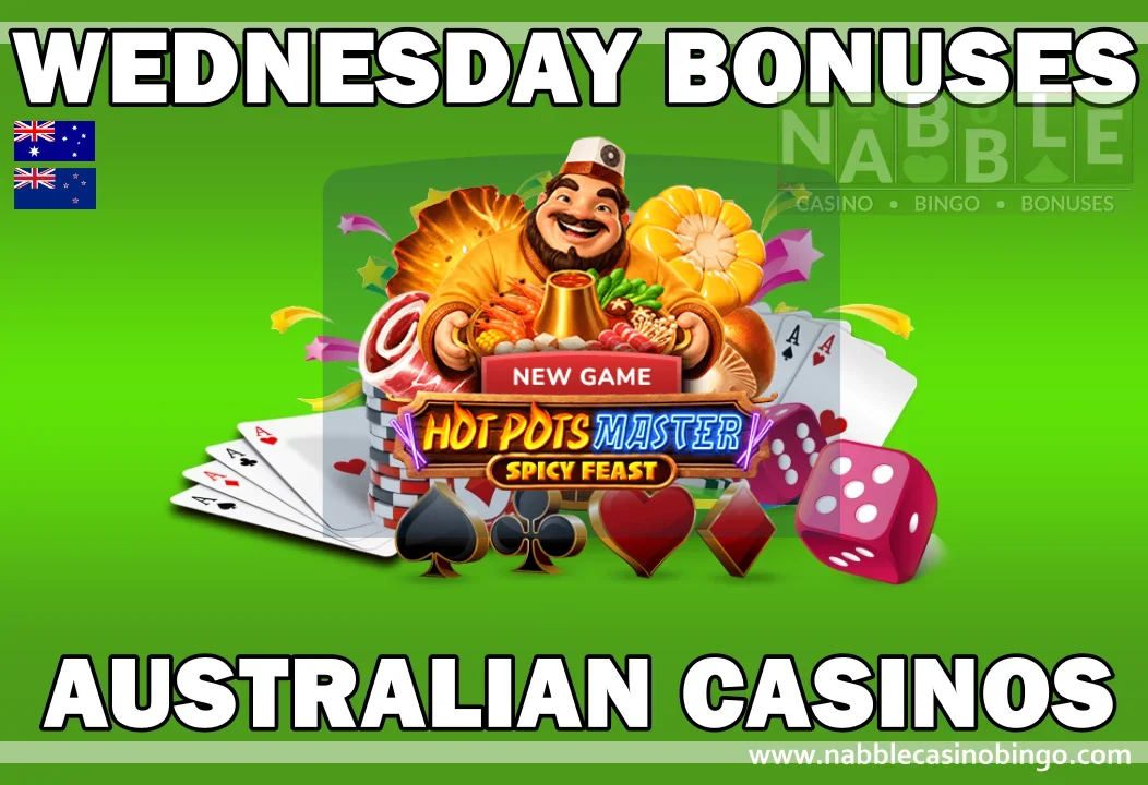 Australian casinos Wednesday bonus offers Hot Pots Master Spicy Feast slot