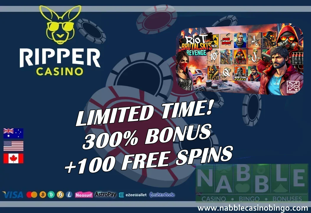 Ripper Casino bonus codes 1023
