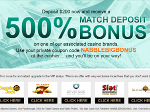 Exclusive 500% deposit bonus RTG casinos