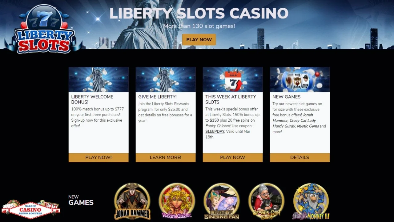 liberty slots casino welcome 0312