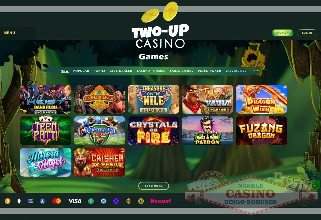 Two-Up casino bonus review 2024