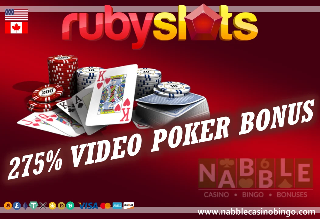Ruby Slots casino video poker bonus
