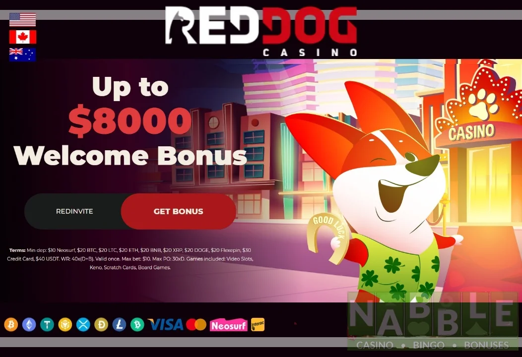 Red Dog casino Welcome bonuses 2024