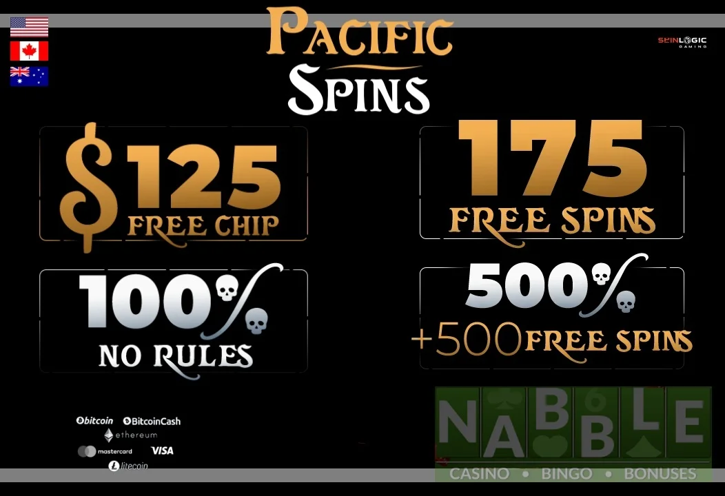 Pacific Spins casino bonuses 2024