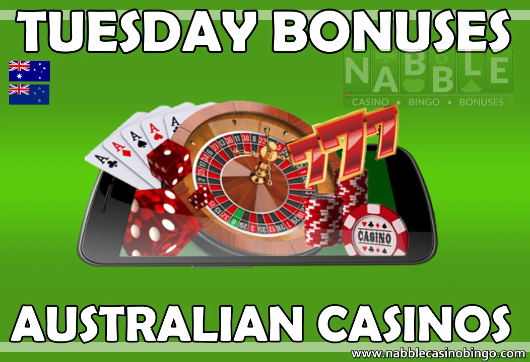 Australian casinos Tuesday bonus offers